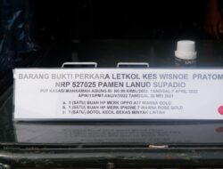 Oditurat Militer II-06 Musnahkan Barang Bukti Perkara Pidana Oknum TNI salah satunya minyak lintah.