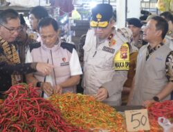 Pengawasan ketersediaan pangan oleh Satuan Tugas Pangan Mabes Polri cek kesedian sembako di pasar