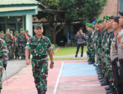 Kodim 1204 / Sanggau Gelar Pasukan Dalam Rangka Kesiapan Pengamanan Pemillu 2024