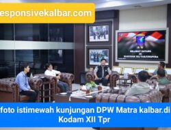 Kunjungan DPW Matra Kalbar di Kodam XII Tanjungpura di sambut hangat oleh Mayjen TNI Iwan Setiawan.