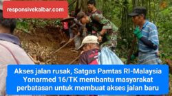TNI dan masyarakat buat jalan baru