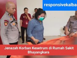 Polsek Pontianak Selatan AKP Dumaria Silalah,lihat Jenazah Korban Kesetrum di Rumah Sakit Bhayangkara