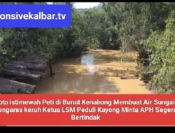 Maraknya Peti di Bunut Kenabong Membuat Air Sungai Bengaras keruh Ketua LSM Peduli Kayong Minta APH Segera Bertindak