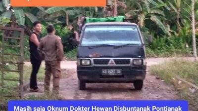 Oknum Dokter Hewan Disbuntanak Pontianak Larang Wartawan Liputan Pemotongan Hewan