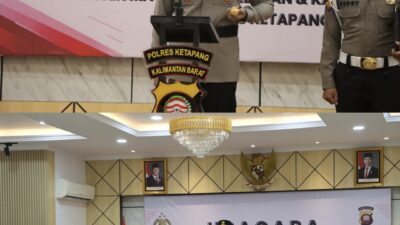 Kapolres Ketapang Pimpin Serah Terima Jabatan, Dua Kapolsek Dan Dua Kasat Berganti