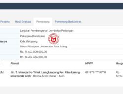 Proyek Jembatan Periangan 14, M Terancam tidak terserap, pemerintah kabupaten Ketapang di rugikan.
